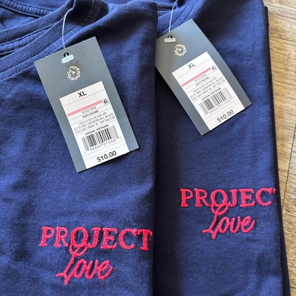 2pcs Universal Thread Women Cotton T-shirt short  Sleeve navy XL - Picture 2 of 7